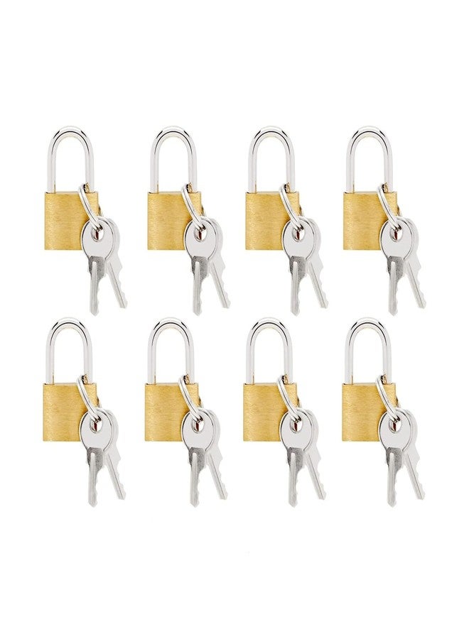 Eagean Automatic Mini Locks with Keys for Luggage, Backpacks, Bulk Tiny Padlocks for Jewelry Box, Gym Bags, Diaries (25mm) (8) - Image 1